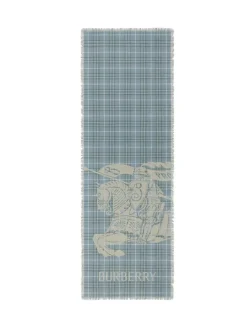 Wide Ekd Check Wool Scarf