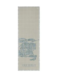 Wide Ekd Check Wool Scarf