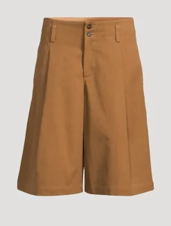 Wide-Leg Bermuda Shorts