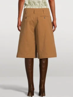 Wide-Leg Bermuda Shorts
