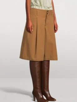 Wide-Leg Bermuda Shorts