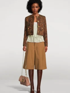 Wide-Leg Bermuda Shorts