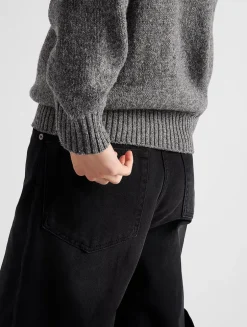 Wide-leg Denim Jeans