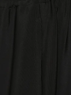 Wide-Leg Silk Trousers