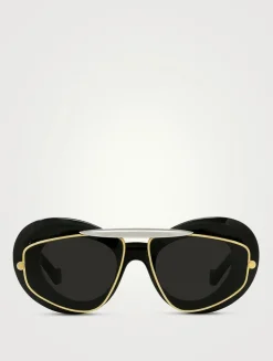 Wing Double Frame Cat Eye Sunglasses