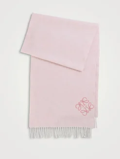 Wool And Cashmere Knit Anagram Scarf