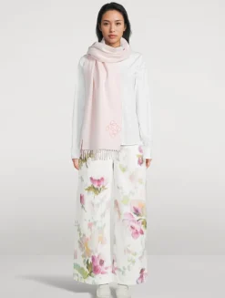 Wool And Cashmere Knit Anagram Scarf