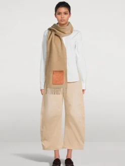 Wool And Cashmere Knit Anagram Scarf