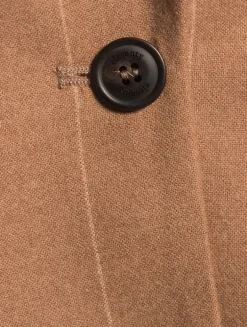 Wool Blazer In Pinstripe Print