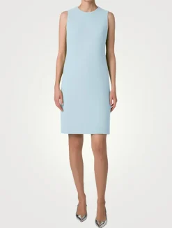 Wool Crêpe Double-Face Sheath Dress