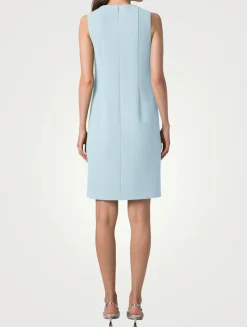 Wool Crêpe Double-Face Sheath Dress