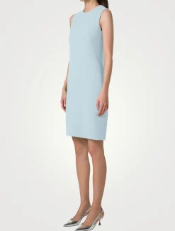 Wool Crêpe Double-Face Sheath Dress