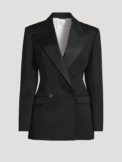 Wool Double-Breasted Tuxedo Jacket