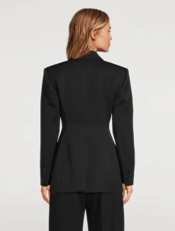 Wool Double-Breasted Tuxedo Jacket