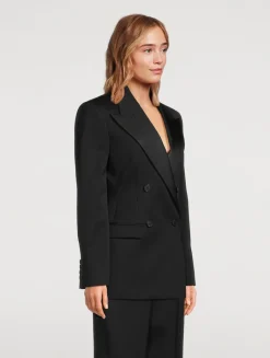 Wool Double-Breasted Tuxedo Jacket