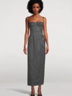 Wool Gabardine Corset Dress