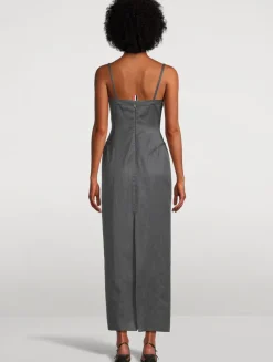 Wool Gabardine Corset Dress