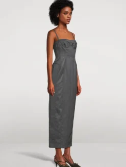 Wool Gabardine Corset Dress