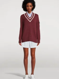 Wool-Blend Padded Sweater