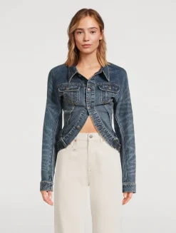 Wrap-Around Denim Jacket