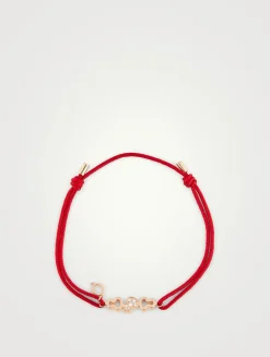 Wulu 18K Rose Gold Cord Bracelet With Diamonds