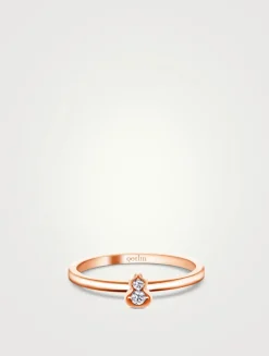 Wulu 18K Rose Gold Ring With Diamonds
