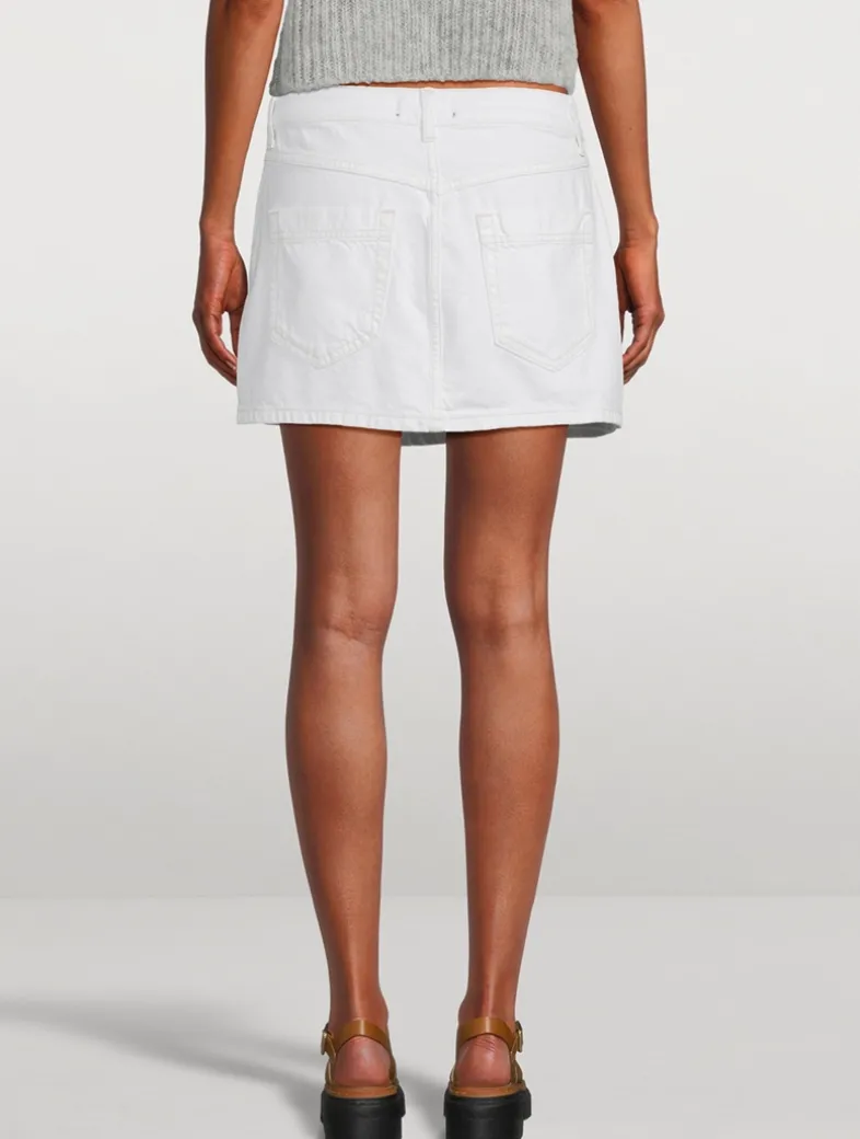 Wynne Denim Wrap Mini Skirt