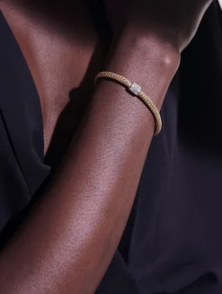 XS Icon 18K Gold Bracelet With Pavé Diamonds