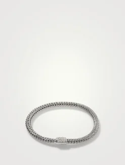 XS Icon Sterling Silver Bracelet With Pavé Diamonds