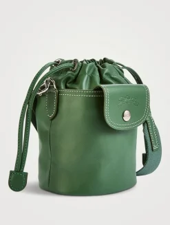 XS Le Pliage Xtra Leather Bucket Bag