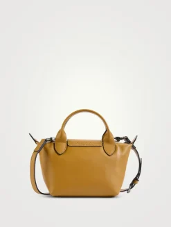 XS Le Pliage Xtra Leather Top Handle Bag