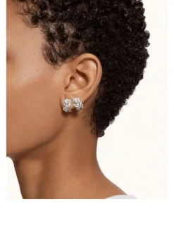 XS Plume De Paon White Gold Clip-On Earrings With Diamonds