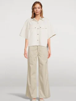 Yuna Wide-Leg Utility Trousers