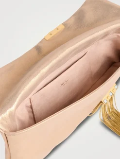 Zandra Metallic Leather Clutch