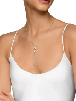 Zig Zag Stax™ Y Necklace In Sterling Silver With 18k Yellow Gold And Diamonds