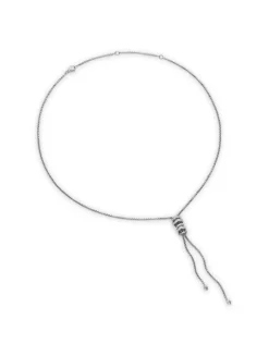 Zig Zag Stax™ Y Necklace In Sterling Silver With Diamonds